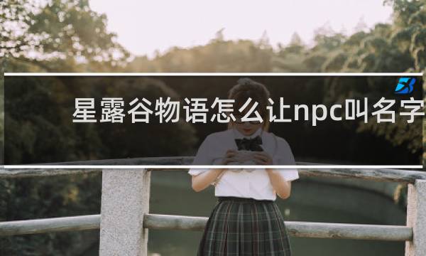 星露谷物语怎么让npc叫名字