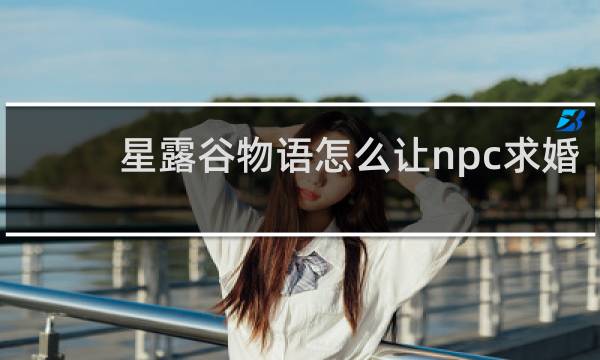 星露谷物语怎么让npc求婚
