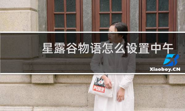 星露谷物语怎么设置中午