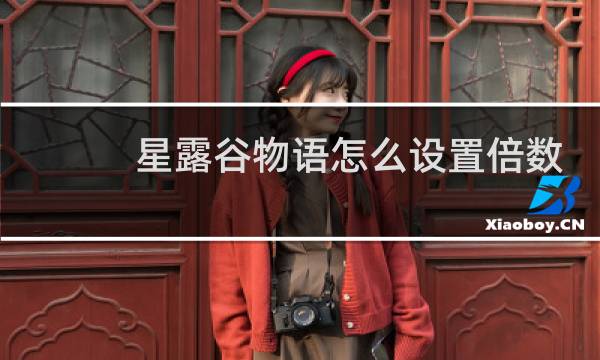 星露谷物语怎么设置倍数
