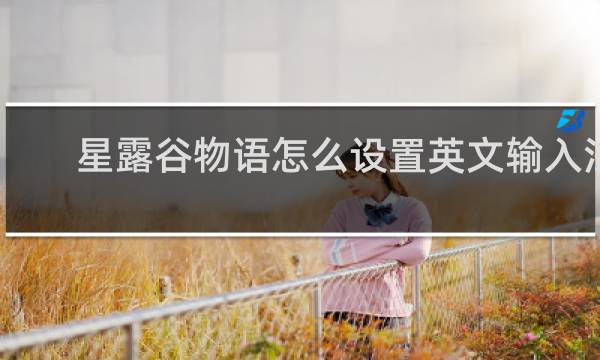星露谷物语怎么设置英文输入法