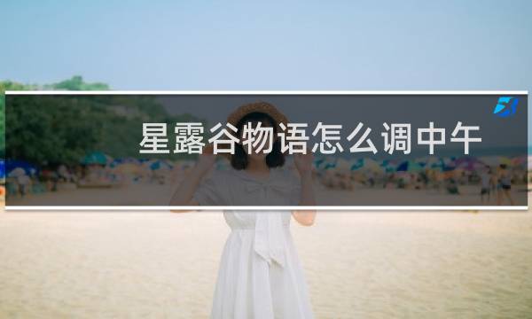 星露谷物语怎么调中午
