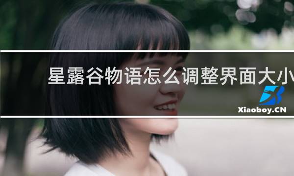 星露谷物语怎么调整界面大小