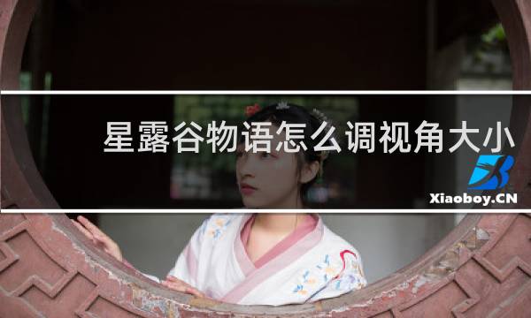 星露谷物语怎么调视角大小