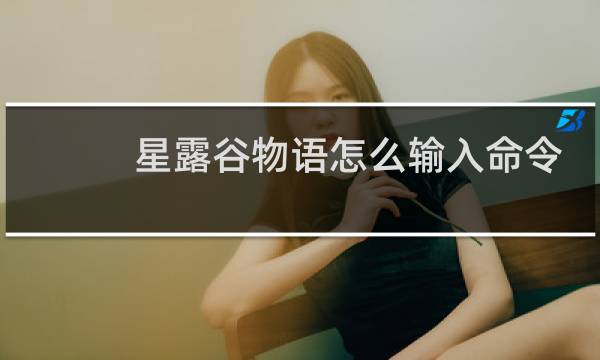 星露谷物语怎么输入命令