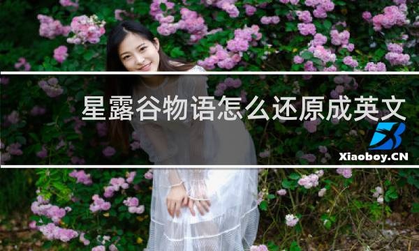 星露谷物语怎么还原成英文