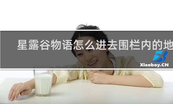 星露谷物语怎么进去围栏内的地图