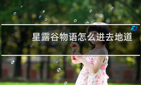 星露谷物语怎么进去地道