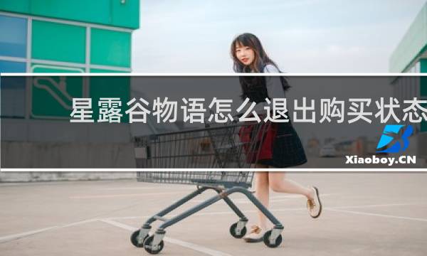 星露谷物语怎么退出购买状态