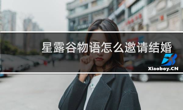 星露谷物语怎么邀请结婚