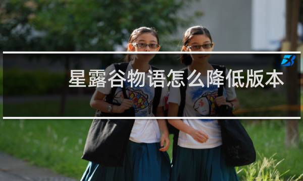 星露谷物语怎么降低版本