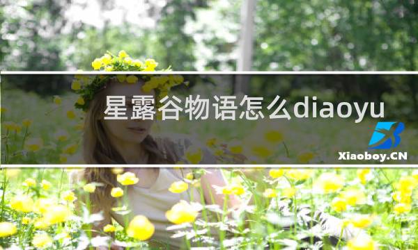 星露谷物语怎么diaoyu