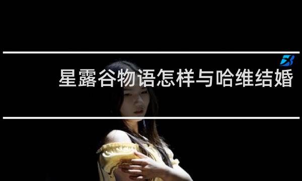 星露谷物语怎样与哈维结婚