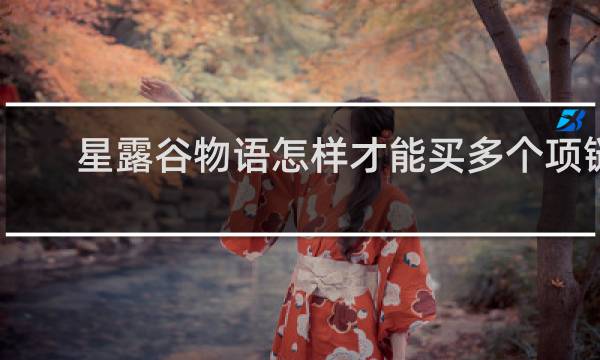 星露谷物语怎样才能买多个项链
