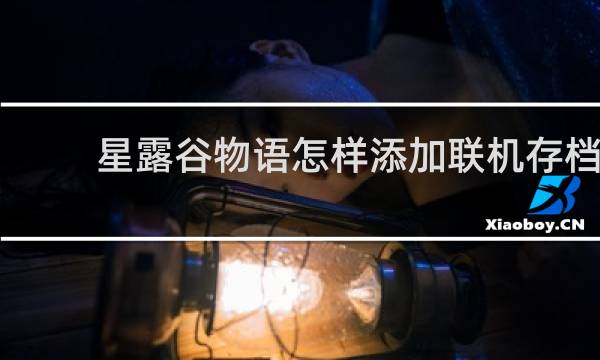 星露谷物语怎样添加联机存档