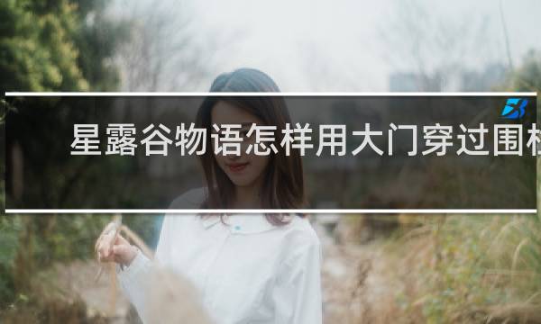 星露谷物语怎样用大门穿过围栏