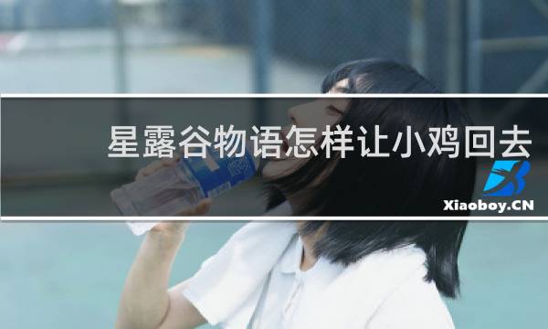 星露谷物语怎样让小鸡回去