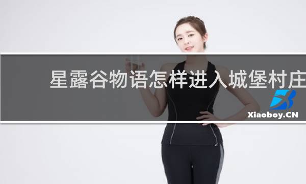 星露谷物语怎样进入城堡村庄