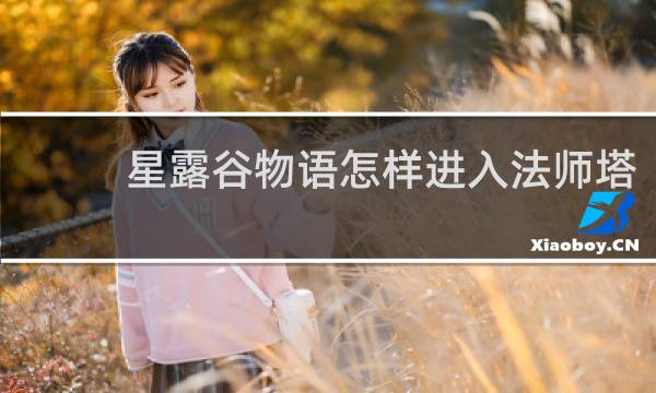 星露谷物语怎样进入法师塔