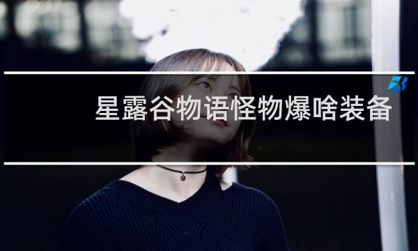 星露谷物语怪物爆啥装备