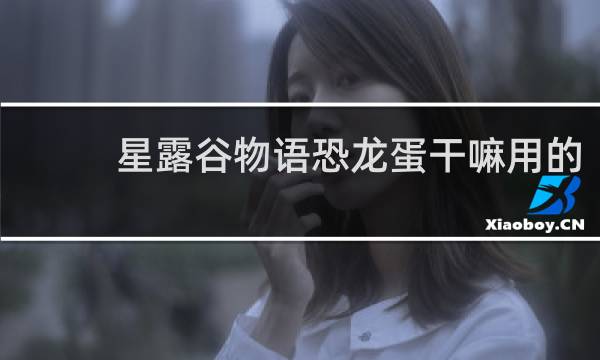 星露谷物语恐龙蛋干嘛用的