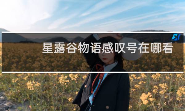 星露谷物语感叹号在哪看