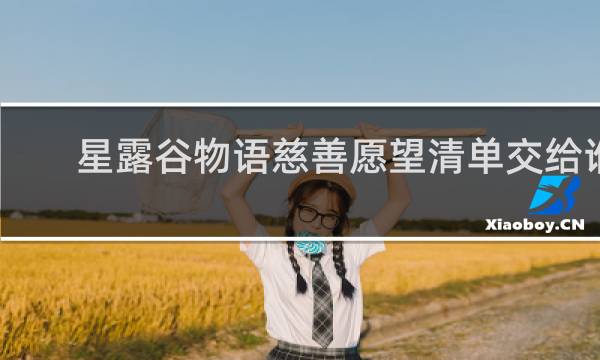 星露谷物语慈善愿望清单交给谁