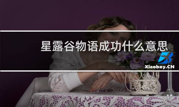 星露谷物语成功什么意思