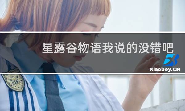 星露谷物语我说的没错吧