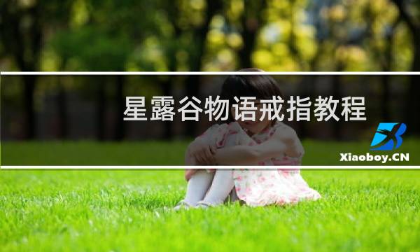 星露谷物语戒指教程