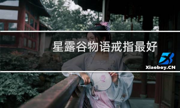 星露谷物语戒指最好