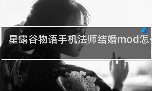 星露谷物语手机法师结婚mod怎么加