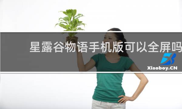 星露谷物语手机版可以全屏吗