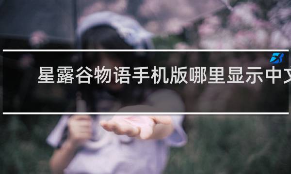 星露谷物语手机版哪里显示中文
