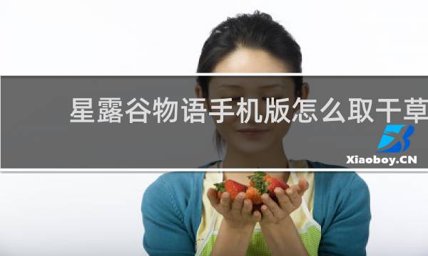 星露谷物语手机版怎么取干草