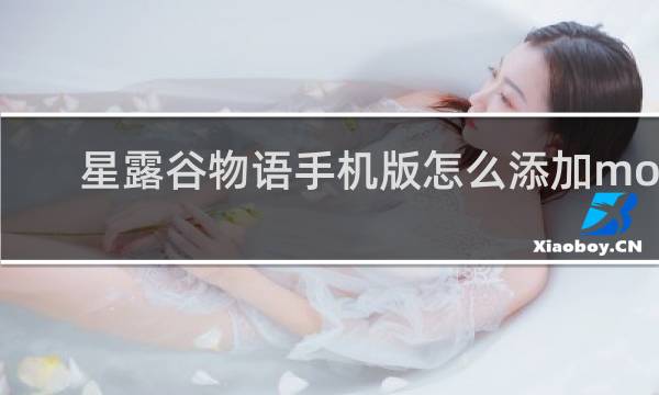星露谷物语手机版怎么添加mod