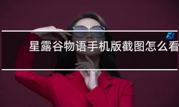 星露谷物语手机版截图怎么看