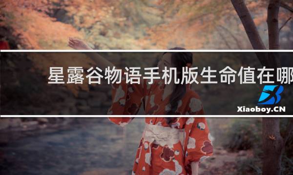 星露谷物语手机版生命值在哪