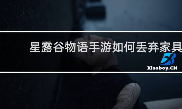 星露谷物语手游如何丢弃家具