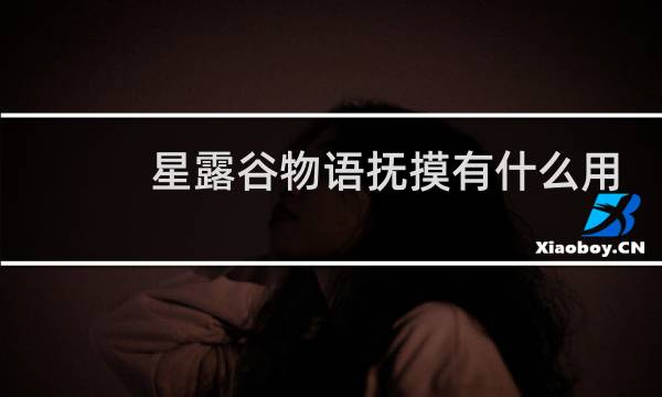 星露谷物语抚摸有什么用