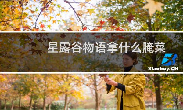 星露谷物语拿什么腌菜