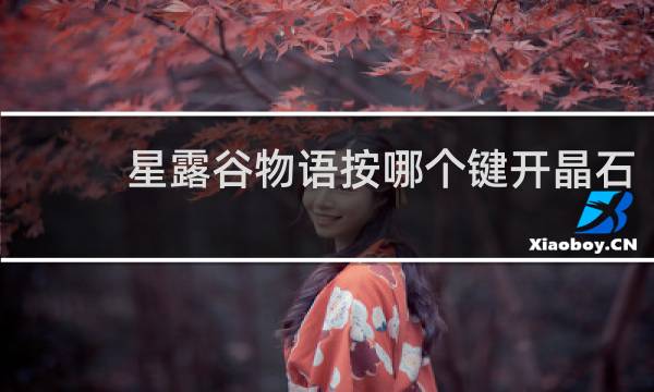 星露谷物语按哪个键开晶石