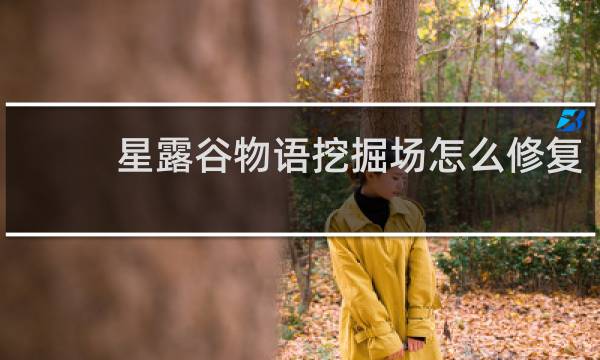 星露谷物语挖掘场怎么修复