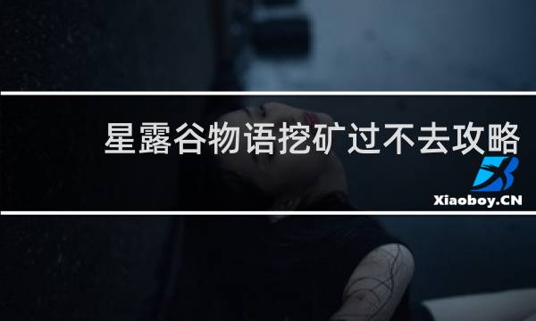 星露谷物语挖矿过不去攻略