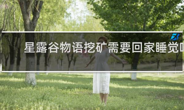 星露谷物语挖矿需要回家睡觉吗