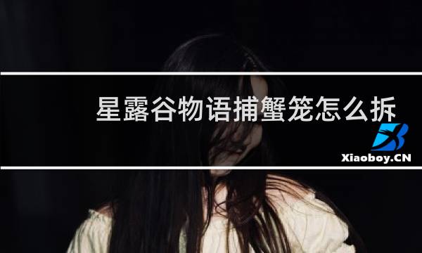 星露谷物语捕蟹笼怎么拆
