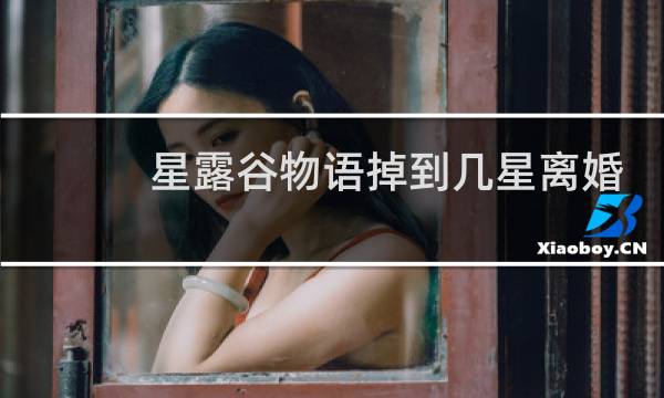 星露谷物语掉到几星离婚