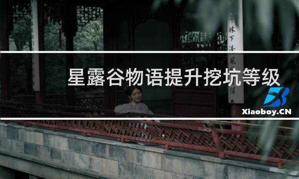 星露谷物语提升挖坑等级