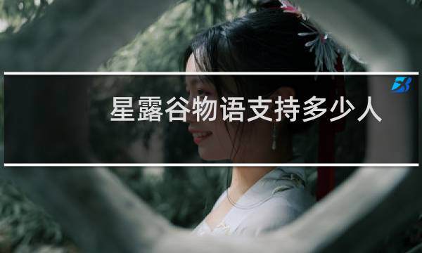 星露谷物语支持多少人