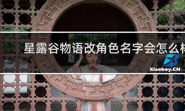 星露谷物语改角色名字会怎么样